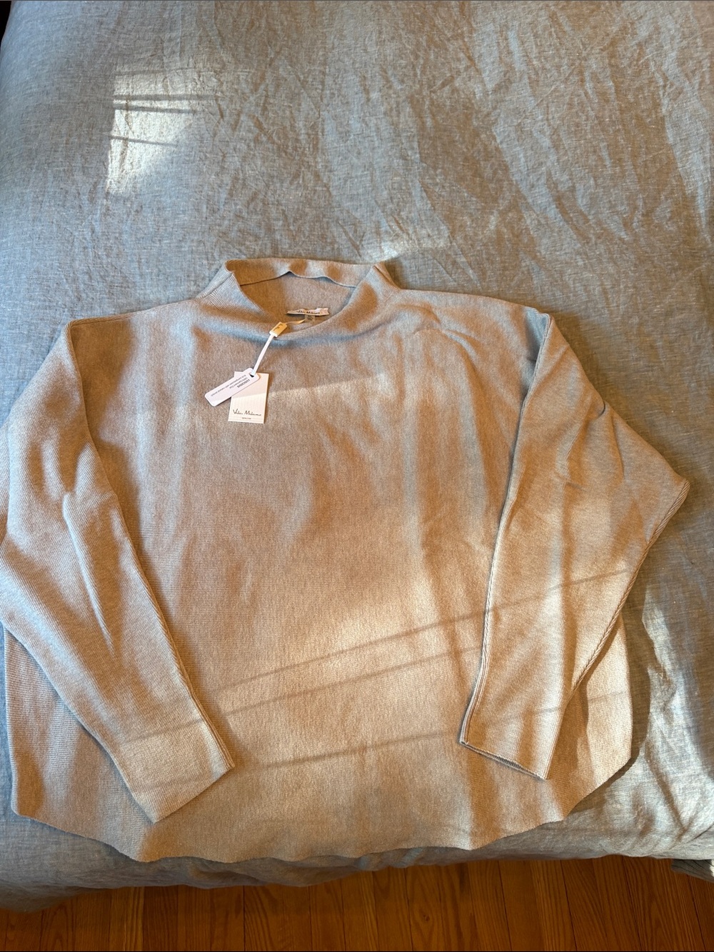 Light Gray Mock Neck Women's Sweater
